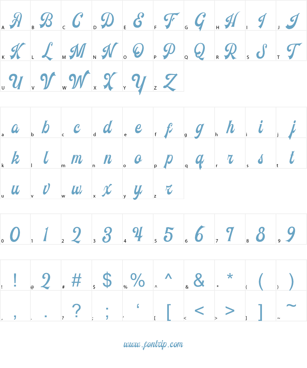 Voltury Font Character